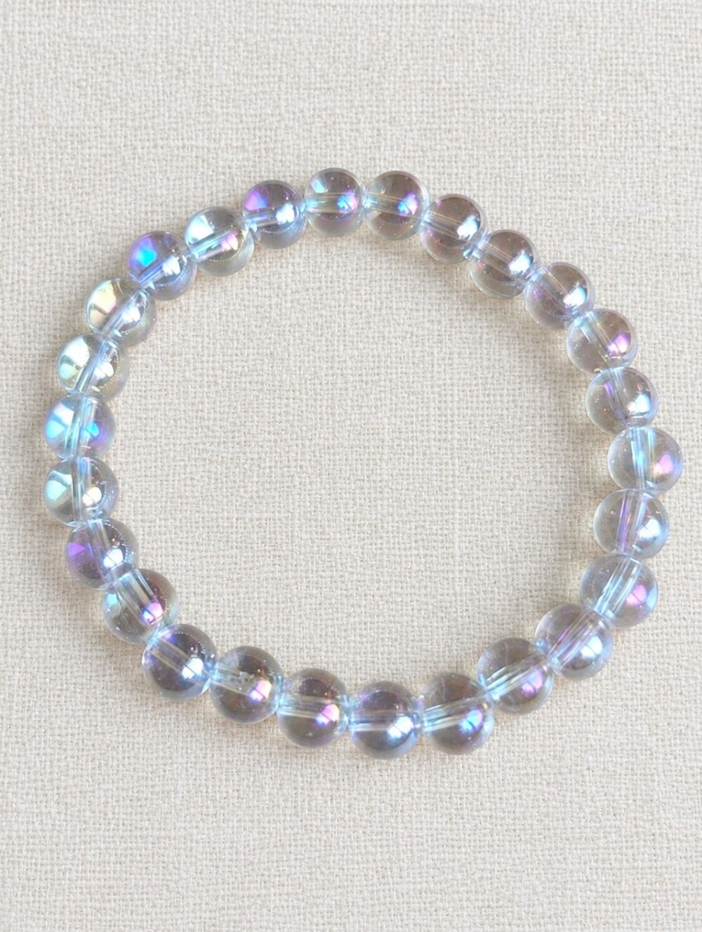 Angel Aura Quartz Beaded Stretch Bracelet | Handmade